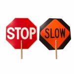 Stop/Slow Paddle Signs with Handle